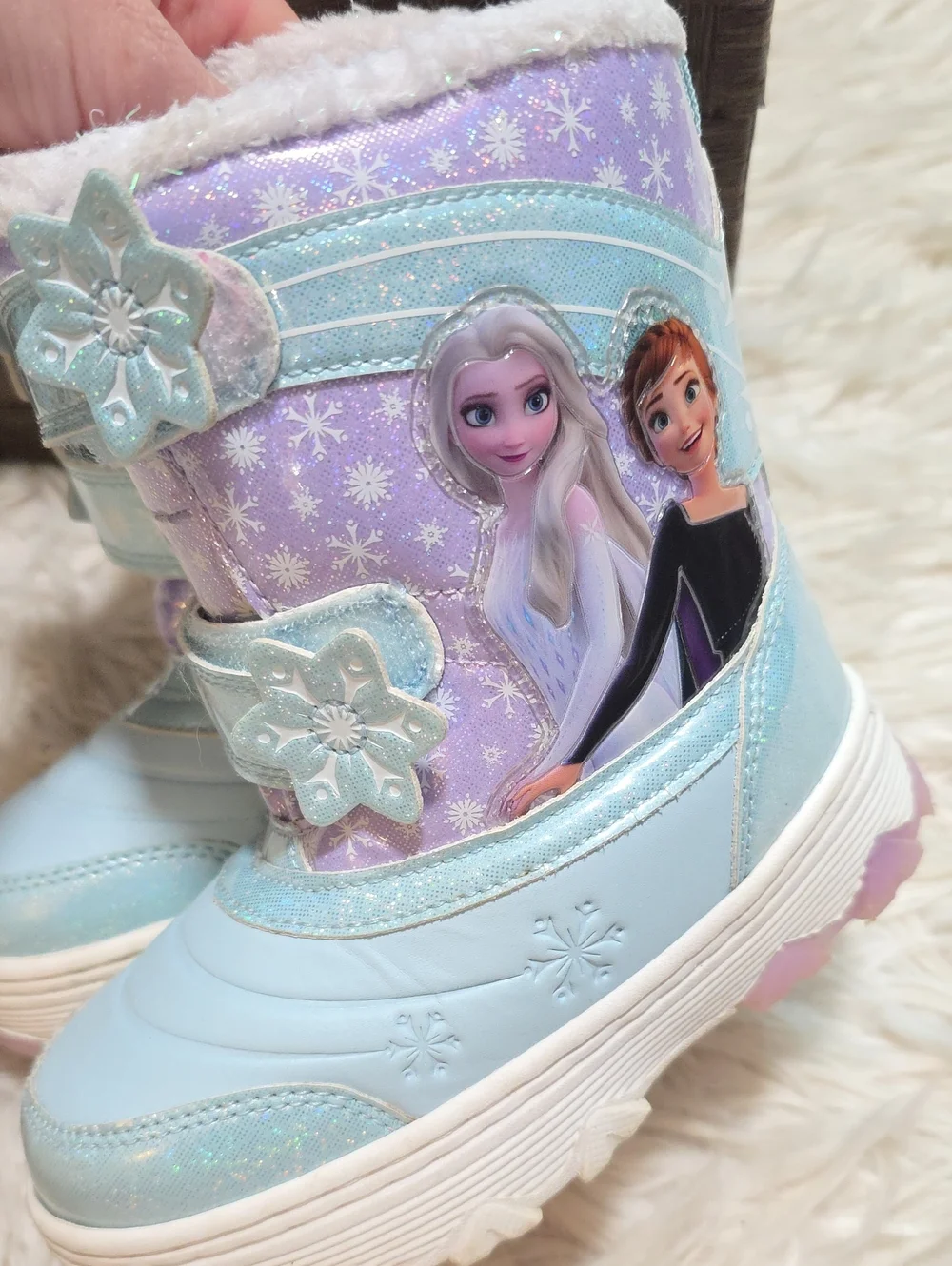 Disney Frozen Light Up Snow/winter Boots- 11 Toddler